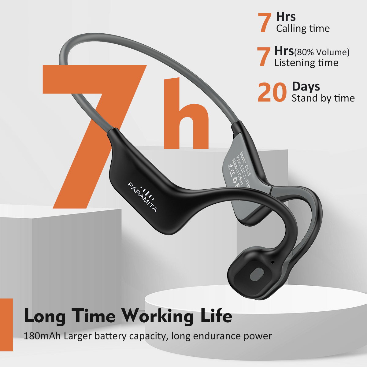 Bluetooth Headset On Ear - 2024 Classic DG08 Bone Conduction Headphone