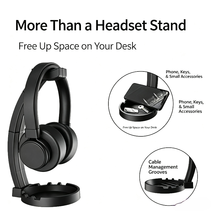 Headphone Stand With Storage T - Headphone Stand Desk 评论和价格