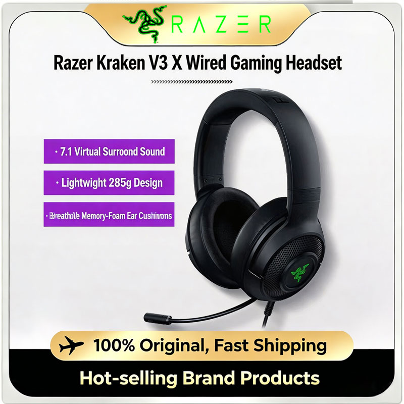 Razer Kraken V3 X Wired USB Ga - Gaming Headset Rgb 评论和价格