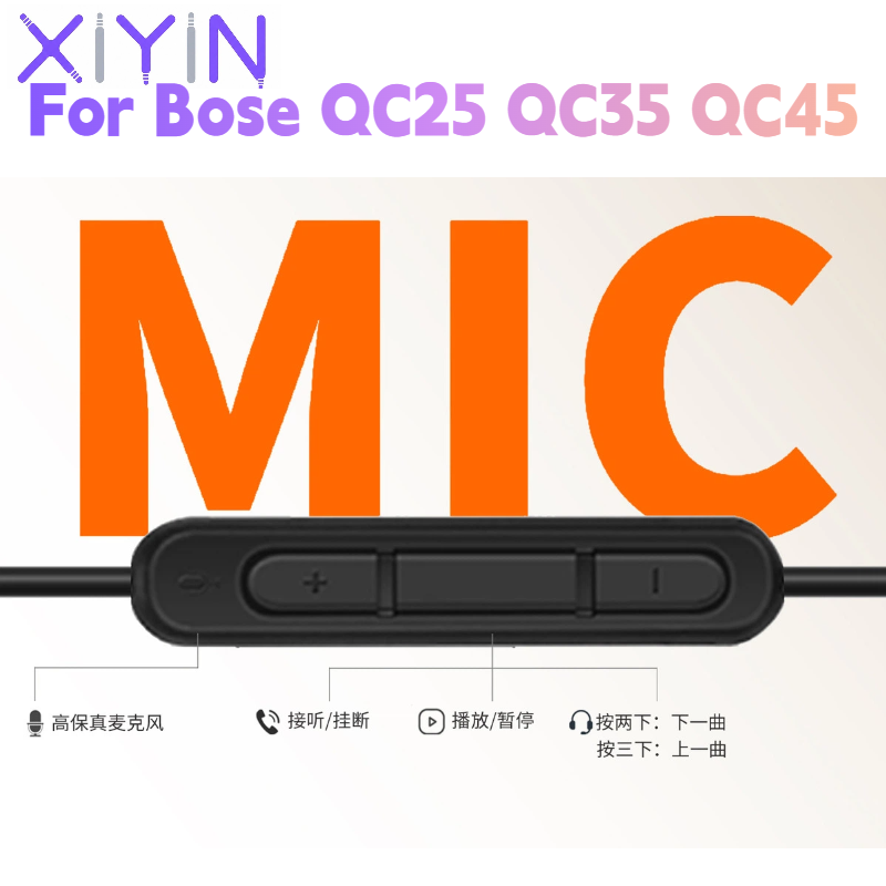 Replacement 1.4 meters DAC Typ - Wired Earphone Mic 评论和价格