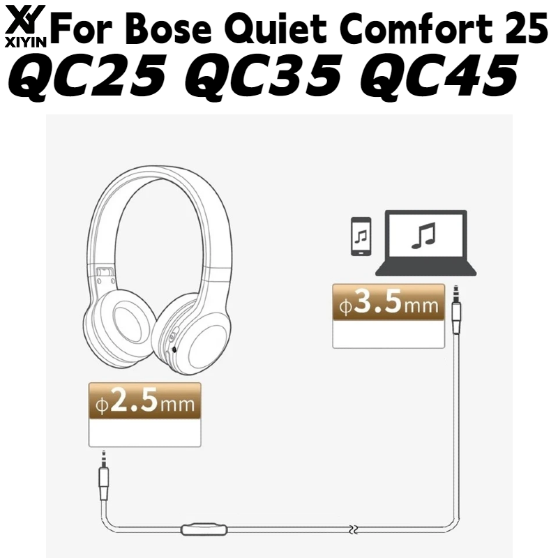 Plug and Play 2.5mm to 3.5mm J - Bose Headphone Qc45 评论和价格