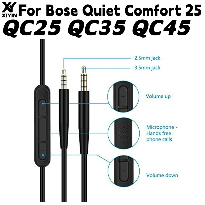Plug and Play 2.5mm to 3.5mm J - Bose Headphone Qc45 评论和价格